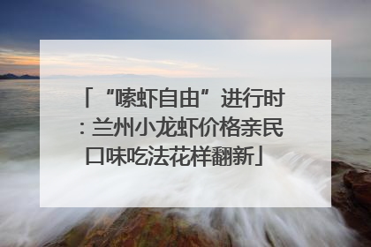 “嗦虾自由”进行时：兰州小龙虾价格亲民口味吃法花样翻新