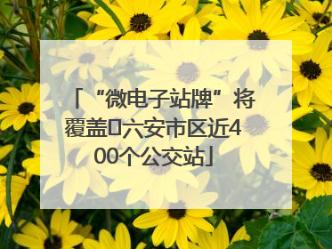“微电子站牌”将覆盖﻿六安市区近400个公交站
