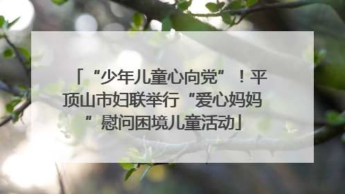 “少年儿童心向党”！平顶山市妇联举行“爱心妈妈”慰问困境儿童活动