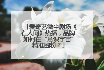 爱奇艺微尘剧场《在人间》热播，品牌如何在“意识宇宙”精准圈粉？