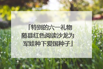 特别的六一礼物 随县红色阅读沙龙为军娃种下爱国种子