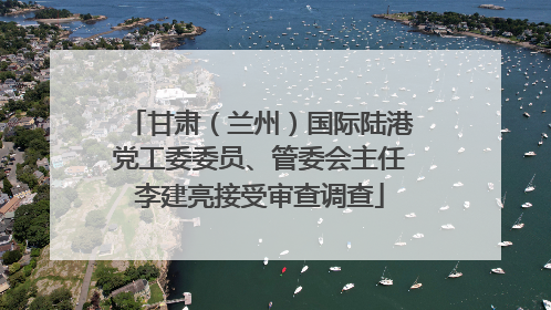 甘肃（兰州）国际陆港党工委委员、管委会主任李建亮接受审查调查