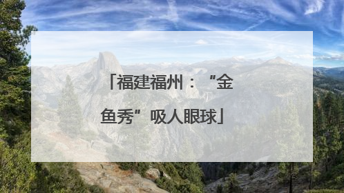 福建福州：“金鱼秀”吸人眼球