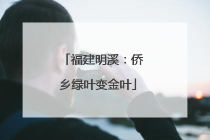 福建明溪：侨乡绿叶变金叶