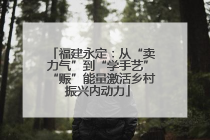 福建永定：从“卖力气”到“学手艺”“赈”能量激活乡村振兴内动力