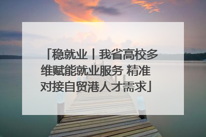稳就业丨我省高校多维赋能就业服务 精准对接自贸港人才需求