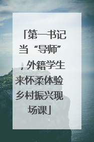 第一书记当“导师”，外籍学生来怀柔体验乡村振兴现场课