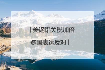 美钢铝关税加倍 多国表达反对
