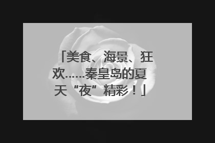 美食、海景、狂欢……秦皇岛的夏天“夜”精彩！