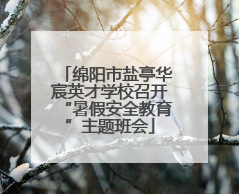 绵阳市盐亭华宸英才学校召开“暑假安全教育”主题班会