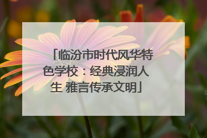 临汾市时代风华特色学校：经典浸润人生 雅言传承文明