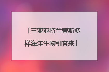 三亚亚特兰蒂斯多样海洋生物引客来