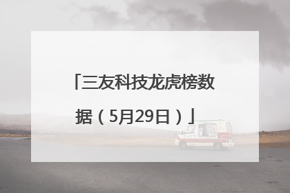 三友科技龙虎榜数据（5月29日）