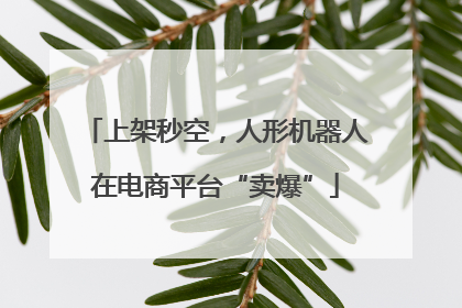 上架秒空，人形机器人在电商平台“卖爆”