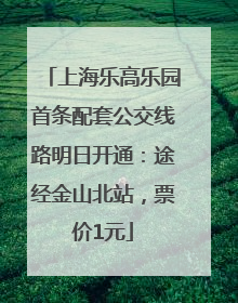 上海乐高乐园首条配套公交线路明日开通：途经金山北站，票价1元