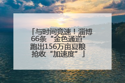 与时间竞速！淄博66条“金色通道”跑出156万亩夏粮抢收“加速度”