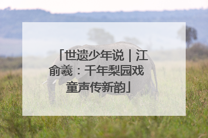 世遗少年说｜江俞羲：千年梨园戏 童声传新韵