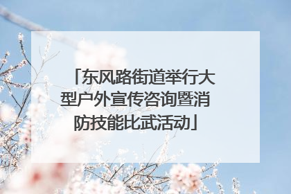 东风路街道举行大型户外宣传咨询暨消防技能比武活动