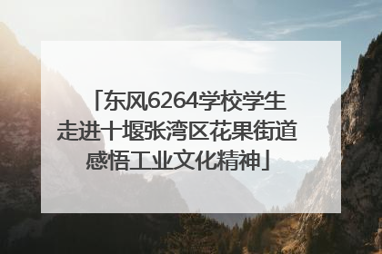 东风6264学校学生走进十堰张湾区花果街道感悟工业文化精神