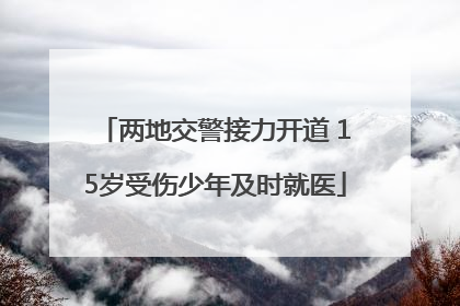 两地交警接力开道 15岁受伤少年及时就医