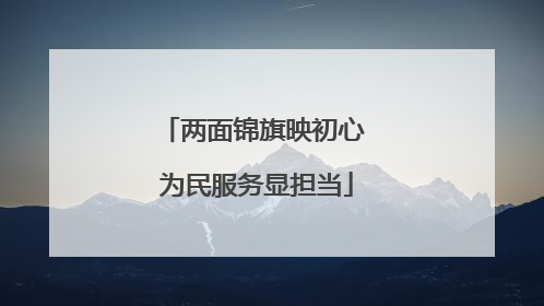 两面锦旗映初心 为民服务显担当
