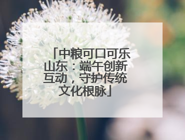 中粮可口可乐山东：端午创新互动，守护传统文化根脉