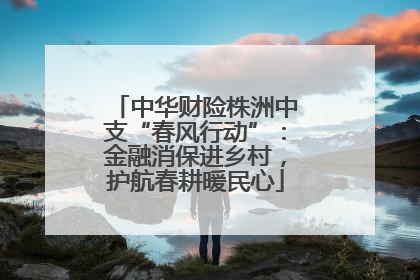 中华财险株洲中支“春风行动”：金融消保进乡村，护航春耕暖民心