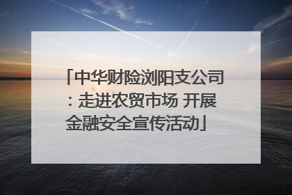中华财险浏阳支公司：走进农贸市场 开展金融安全宣传活动
