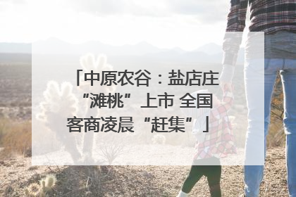 中原农谷：盐店庄“滩桃”上市 全国客商凌晨“赶集”
