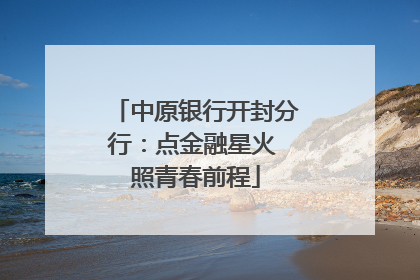 中原银行开封分行：点金融星火 照青春前程