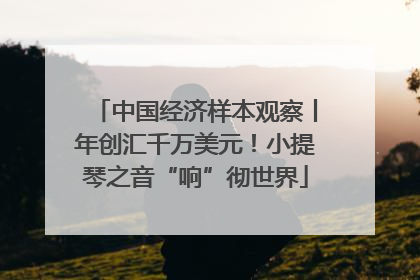 中国经济样本观察丨年创汇千万美元！小提琴之音“响”彻世界