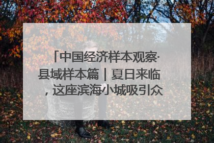中国经济样本观察·县域样本篇｜夏日来临，这座滨海小城吸引众多年轻人打卡……