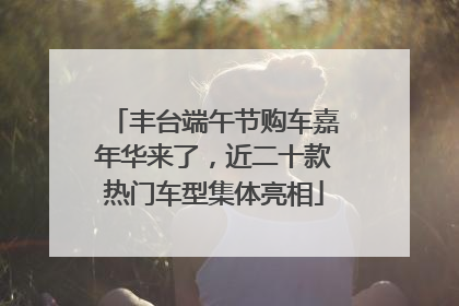 丰台端午节购车嘉年华来了，近二十款热门车型集体亮相