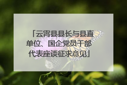 云霄县县长与县直单位、国企党员干部代表座谈征求意见