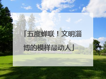 五度蝉联！文明淄博的模样最动人