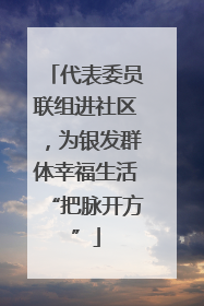 代表委员联组进社区，为银发群体幸福生活“把脉开方”