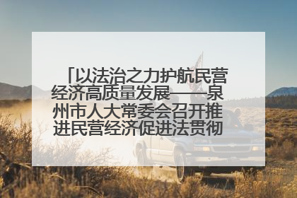 以法治之力护航民营经济高质量发展——泉州市人大常委会召开推进民营经济促进法贯彻实施座谈会