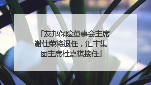 友邦保险董事会主席谢仕荣将退任，汇丰集团主席杜嘉祺接任