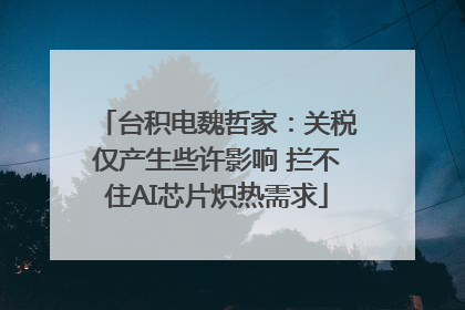 台积电魏哲家：关税仅产生些许影响 拦不住AI芯片炽热需求
