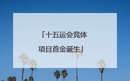 十五运会竞体项目首金诞生