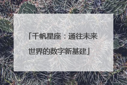 千帆星座：通往未来世界的数字新基建