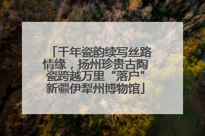 千年瓷韵续写丝路情缘，扬州珍贵古陶瓷跨越万里“落户”新疆伊犁州博物馆