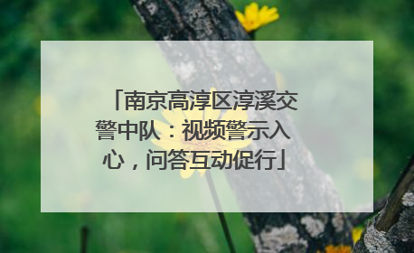 南京高淳区淳溪交警中队：视频警示入心，问答互动促行