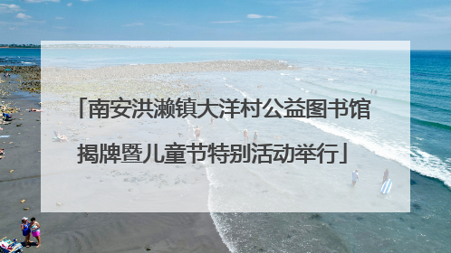 南安洪濑镇大洋村公益图书馆揭牌暨儿童节特别活动举行
