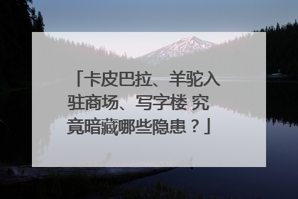 卡皮巴拉、羊驼入驻商场、写字楼 究竟暗藏哪些隐患？