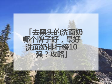 去黑头的洗面奶哪个牌子好，最好洗面奶排行榜10强？攻略