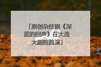 原创杂技剧《深蓝的回声》在大连大剧院首演