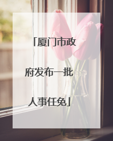 厦门市政府发布一批人事任免