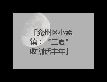 兖州区小孟镇：“三夏”收割话丰年