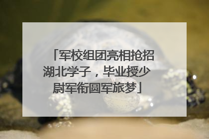 军校组团亮相抢招湖北学子，毕业授少尉军衔圆军旅梦
